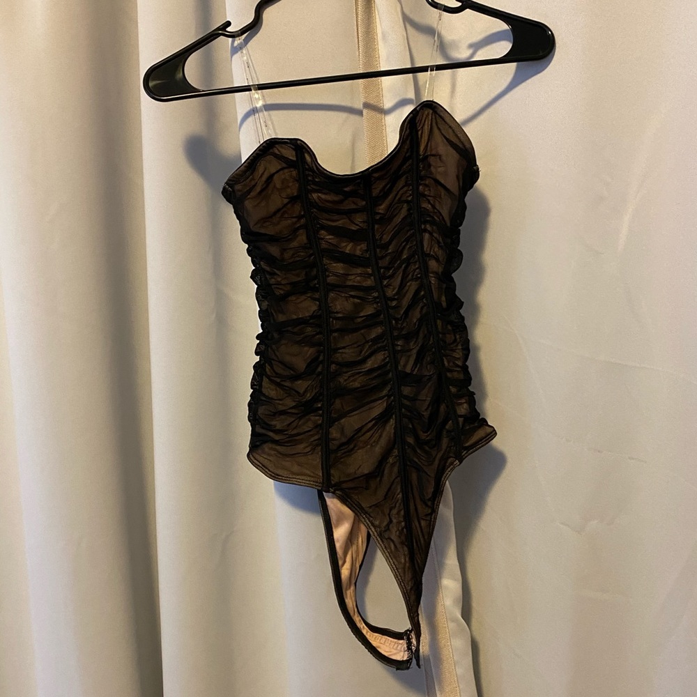 Shear Black Bodysuit NWT